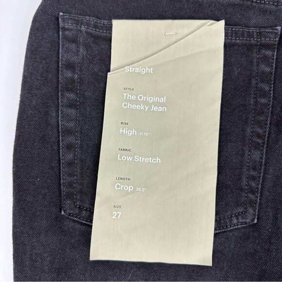Everlane Women’s NWT Black The Original Cheeky Straight Leg Jean W27-29/L25.5 - Picture 7 of 11